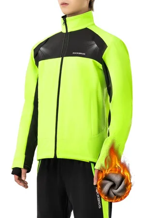 RockBros Fahrradjacke Winter Thermo Fleece Fahrradbekleidung (Packung, 1-St., für Outdoor-Aktivitäten wie Radfahren, Klettern, Wandern) Hohe Sichtbarkeit & Winddicht Softshelljacke - Verkäufer: Brandease DE