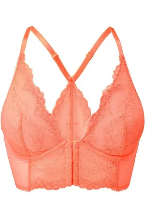 Gossard Longline-BH Lace Longline V-Bügel BH mit Frontverschluss Neon Coral (Longline BH, 1-tlg., Spitze/Netz) - Verkäufer: maria-dee