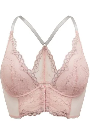 Gossard Longline-BH Lace Longline V-Bügel BH mit Frontverschluss Balettpink/Silver (Longline BH, 1-tlg., Spitze/Netz) - Verkäufer: maria-dee