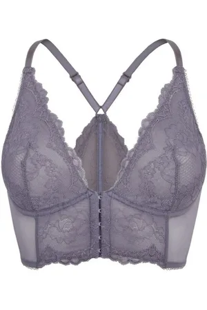 Gossard Longline-BH Lace Longline V-Bügel BH mit Frontverschluss Platin (Longline BH, 1-tlg., Spitze/Netz) - Verkäufer: maria-dee