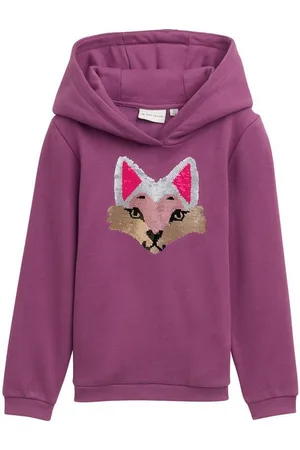 TOM TAILOR Sweatshirt Hoodie mit Artwork mit Wendepailletten - Verkäufer: