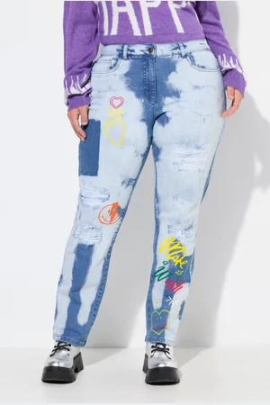 Angel of Style Regular-fit-Jeans Boyfriend-Jeans 5-Pocket bleached destroyed - Verkäufer: Popken Fashion Group