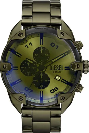 Diesel Chronograph SPIKED DZ4670, Quarzuhr, Armbanduhr, Herrenuhr, Edelstahlarmband, analog, Tag
