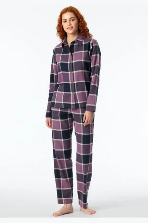 Schiesser Pyjama "Selected Premium Warming" (2 tlg) mit klassischem Karomuster
