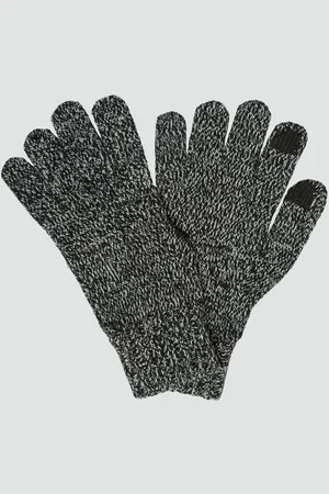 QS by s.Oliver Strickhandschuhe Baumwollhandschuhe aus Moulinéstrick mit Touchscreen Funktion Rippblende - Verkäufer: