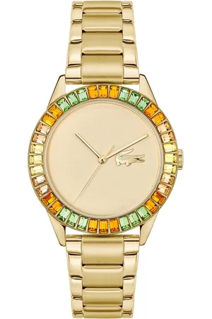 Lacoste Quarzuhr LADYCROC 2001410, Armbanduhr, Damenuhr, Edelstahlarmband, analog, Glaskristalle
