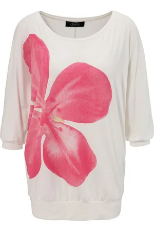 Aniston Fledermausshirt mit großem Front-Blumendruck - NEUE KOLLEKTION