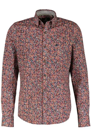 Lerros Langarmhemd Langarmhemd mit Stretchanteil, floral bedruckt