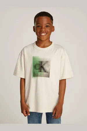 Calvin Klein Rundhalsshirt LARGE SHIFTED CK SS T-SHIRT für Kinder bis 16 Jahre mit Logoprägung