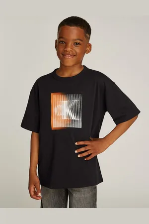 Calvin Klein Rundhalsshirt LARGE SHIFTED CK SS T-SHIRT für Kinder bis 16 Jahre mit Logoprägung