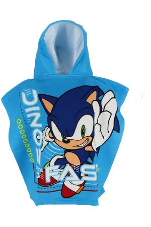 Sonic The Hedgehog Badeponcho Badeponcho mit Kapuze – Weicher Bademantel für Kinder - Verkäufer: IM-Trading