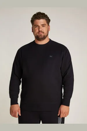 Calvin Klein Sweatshirt PLUS WOVEN LABEL CREW NECK in großen Größen
