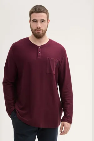 TOM TAILOR Langarmshirt Plus Size - Henley Langarmshirt - Verkäufer: TOM TAILOR