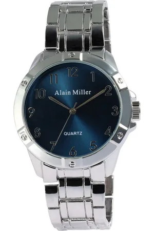 Alain Miller Quarzuhr 2800117 Herrenuhr mit Metallband, silberfarben, 22 - Verkäufer: Shaghafi GmbH