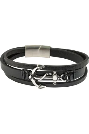 Akzent Armband Artur Lederimitat, Edelstahl, 4 Stück, Anker, maskulines Design (Einzeln) - Verkäufer: Shaghafi GmbH