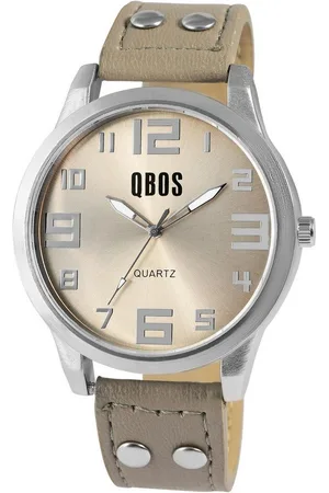 QBOS Quarzuhr QB0029 Unisexuhr mit Lederimitationsarmband, weiß - Verkäufer: Shaghafi GmbH