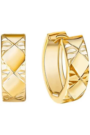 ELLEN K. Paar Creolen 585/- Gelbgold bicolor glanz/diam.