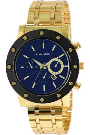 Alain Miller Quarzuhr 2800096 Herrenuhr mit Edelstahlband, goldfarben - Verkäufer: Shaghafi GmbH