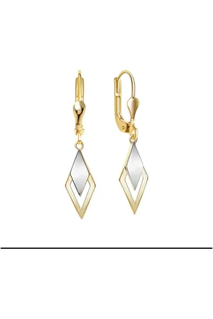 ELLEN K. Paar Ohrhänger 585/- Gelbgold bicolor glanz