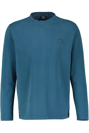 Lerros Rundhalsshirt mit Logo Stickerei