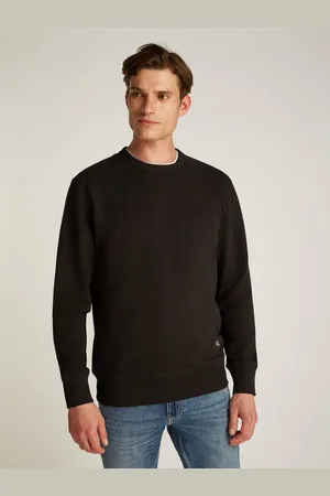 Calvin Klein Sweatshirt WOVEN LABEL CREW NECK Logostickerei