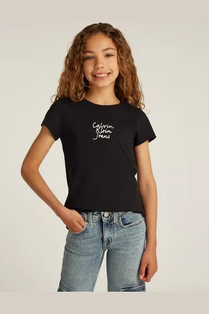 Calvin Klein Rundhalsshirt HANDWRITING LOGO SS SLIM T-SHIRT für Kinder bis 16 Jahre mit Logoschriftzug