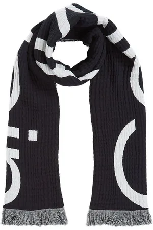 Calvin Klein Schal LOGO 2-TONES COTTON GAUGE SCARF, Logostickerei