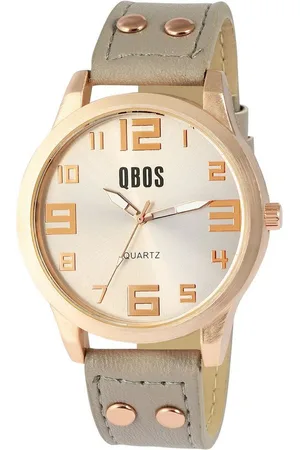QBOS Quarzuhr QB0029 Unisexuhr mit Lederimitationsarmband, weiß - Verkäufer: Shaghafi GmbH
