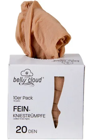 BELLY CLOUD Feinkniestrümpfe Feinkniestrumpf 20 DEN (10 Paar) - Verkäufer: Edmund Lutz GmbH & Co. KG