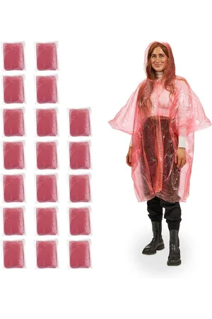 Relaxdays Regenponcho Einweg Regenponcho 20er Set - Verkäufer: