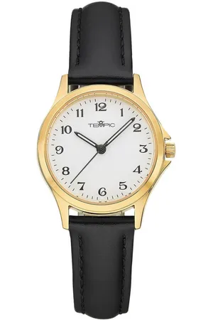 TEMPIC Quarzuhr, Armbanduhr, Damenuhr, analog, Lederarmband, Leuchtzeiger