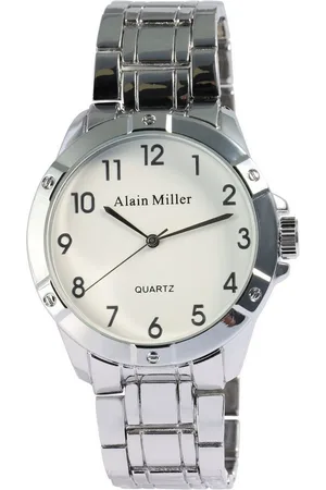 Alain Miller Quarzuhr 2800117 Herrenuhr mit Metallband, silberfarben, 22 - Verkäufer: Shaghafi GmbH