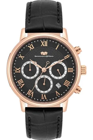 Rhodenwald & Söhne Chronograph Moonlight schwarz, Armband aus Echtleder - Verkäufer: Juvalia