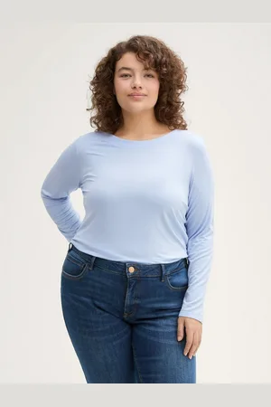 TOM TAILOR Langarmshirt Plus Size - Langarmshirt mit Modal - Verkäufer: TOM TAILOR