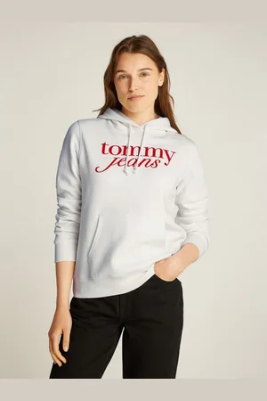 Tommy Hilfiger Kapuzensweatshirt TJW REG ESS LOGO HOODIE EXT in Großen Größen, Kapuze, Logo-Flag
