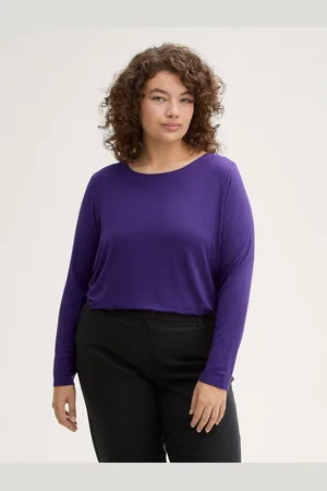 TOM TAILOR Langarmshirt Plus Size - Langarmshirt mit Modal - Verkäufer: TOM TAILOR