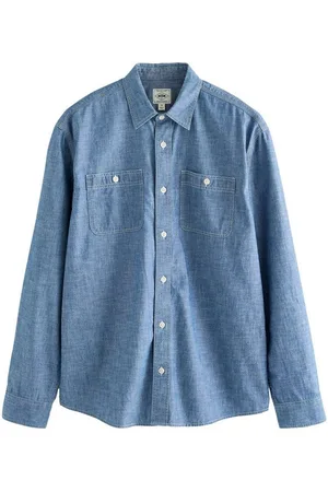 Next Jeanshemd Langärmeliges Chambray-Denimhemd aus Baumwolle (1-tlg) - Verkäufer: Germany GmbH