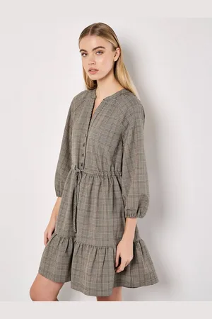 Apricot Druckkleid Karokleid, (2-tlg., Gummizug) mit Tunnelzug - Verkäufer: