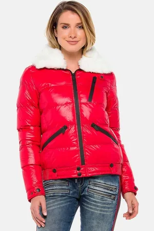 Cipo & Baxx Winterjacke Winterjacke mit Kunstfellkragen mit Kunstfellkragen, WM108