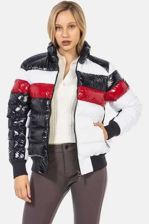 Cipo & Baxx Winterjacke Jacke mit tollem Glanz-Design, WM120