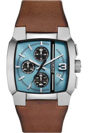 Diesel Chronograph CLIFFHANGER DZ4675, Armbanduhr, Herrenuhr, Lederarmband, analog, Tag, Stoppfunktion