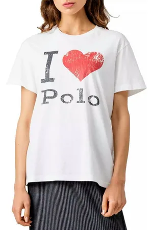 Ralph Lauren T-Shirt Big Heart Loose Fit Luxus Baumwolle Destroyed-Effekte mit Vintage-Effekt - Verkäufer: eldigo