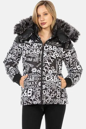 Cipo & Baxx Winterjacke Jacken mit modischem Allover-Print, WM129