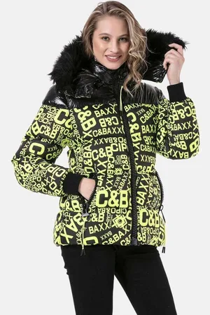 Cipo & Baxx Winterjacke Jacken mit modischem Allover-Print, WM129