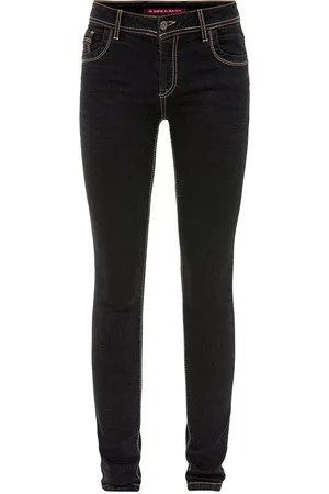 Cipo & Baxx Slim-fit-Jeans Jeans im Used-Look, WD443
