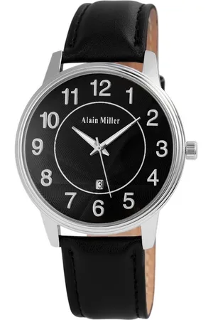 Alain Miller Quarzuhr AM0004 Herrenuhr mit Lederimitationsarmband, Herrenuhr Lederimitat - Verkäufer: Shaghafi GmbH