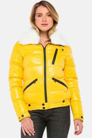 Cipo & Baxx Winterjacke Winterjacke mit Kunstfellkragen mit Kunstfellkragen, WM108
