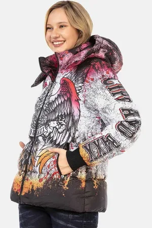 Cipo & Baxx Winterjacke Jacken mit knalligem Allover-Print, WM130