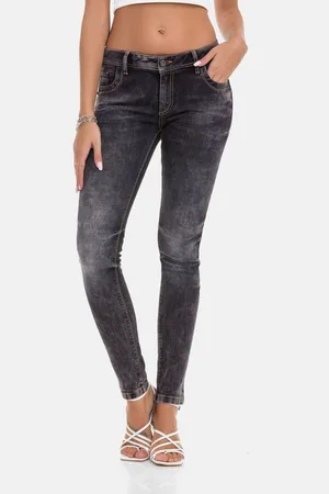 Cipo & Baxx Slim-fit-Jeans Jeans im Used-Look, WD443