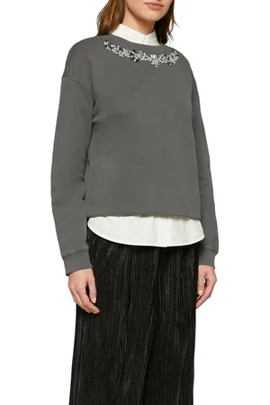 QS by s.Oliver Sweatshirt mit dekorativen Steinen